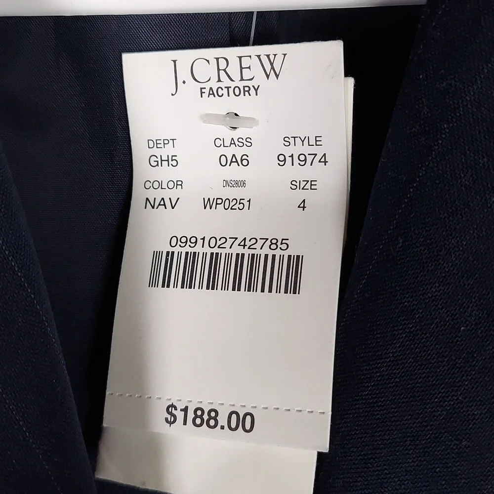 NWT J Crew Women's Blazer size 4 - Picture 3 of 6